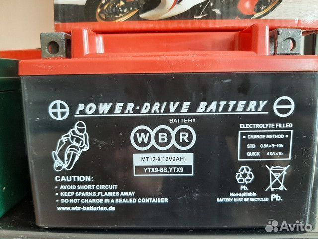 Мото Аккумулятор WBR MT 12-9 (12B, 9 Ач)