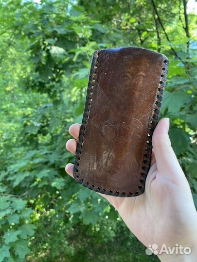 Кожаный чехол для очков б у