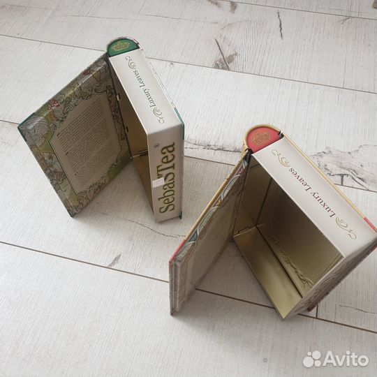 Жестяные банки из под чая в виде книг