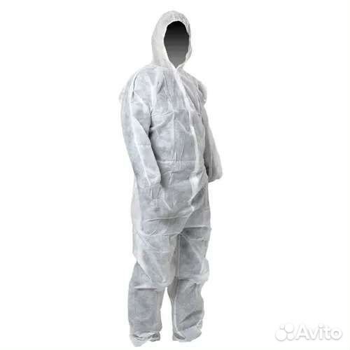Комбинезон защитный одноразовый. Размер 56-58