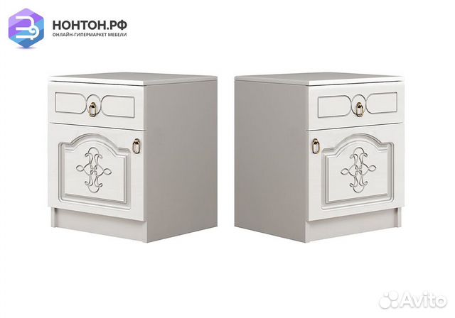 Комплект тумб Каролина белый глянец / белый