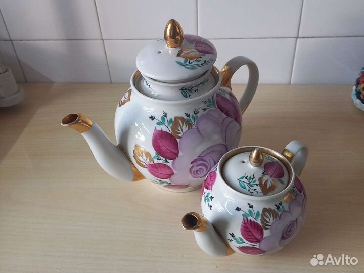 Чайники фарфоровые СССР кофейник Гжель