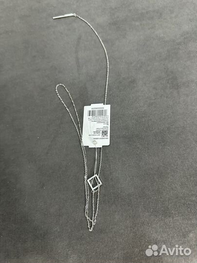 Колье галстук цепочка серебро