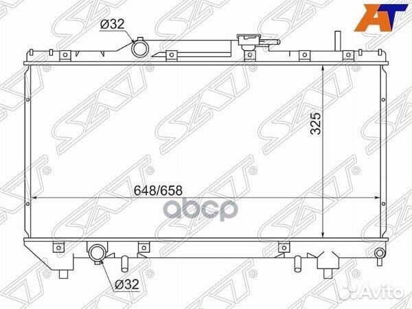 Радиатор Toyota Caldina (T190) 92-02 / Carina