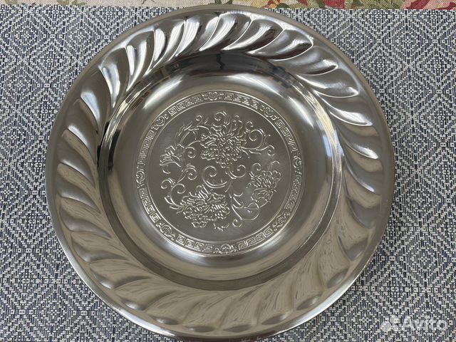 Тарелка нержавеющая