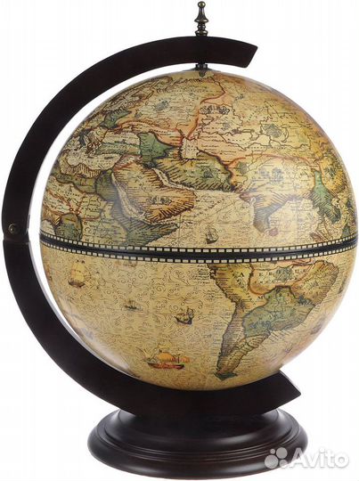 Глобус бар светлый- тёмный под старину