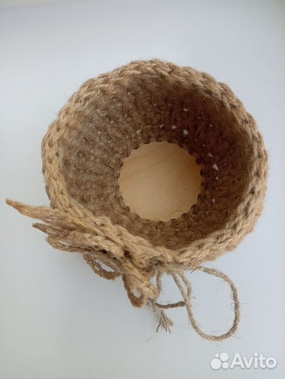 Корзинки вязаные из джута