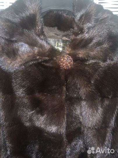 Шуба норковая с капюшоном