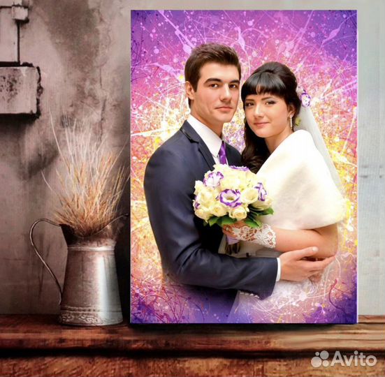 Печать портрета на холсте, картины