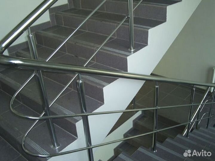 Перила из полированной нержавеющей стали aisi 304