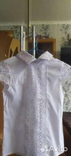 Блузка на девочку с коротким рукавом