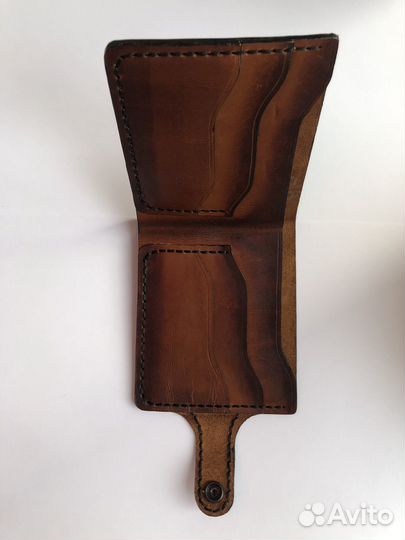 Кошелек мужской кожаный ручной работы