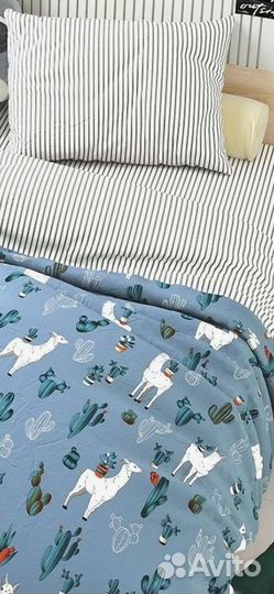 Постельное белье 1.5, хлопок, 2 комплекта