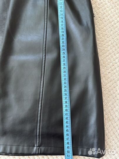 Кожаная юбка 48 размера