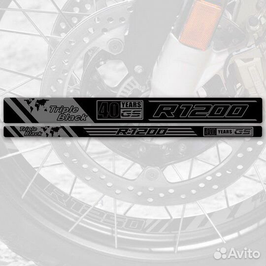 Наклейки на диски BMW r1200gs triple black