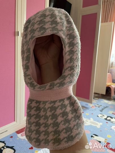 Шапка шлем зимняя для девочки