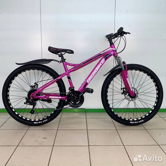 Скоростной велосипед Розовый-белый новый