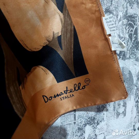 Винтажный платок Италия Donatello тюльпаны