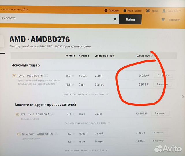 Диски тормозные передние KIA Optima, Hyundai i40