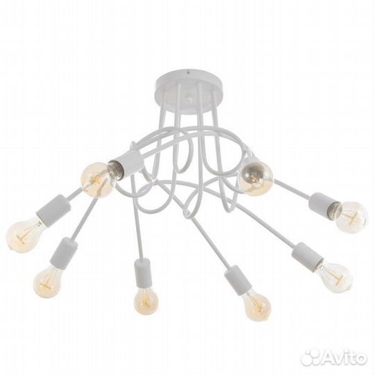 Люстра 'Узел' E27 8х40Вт белый 97х97х48 см