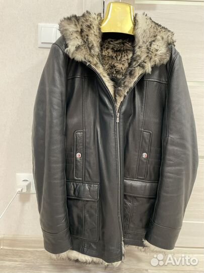 Кожаная куртка мужская 50 52 зимняя