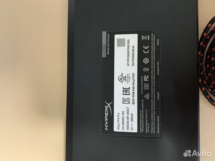 Клавиатура hyperx alloy fps pro