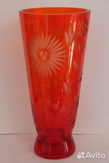Ваза Красное стекло