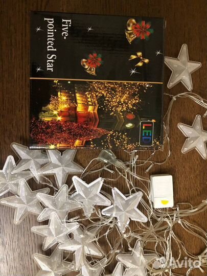 Гирлянда- штора арка со звездами, ширина 3 м