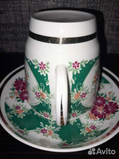 Чайная пара Вербилки Ваза лзхс Яновская винтажcсср