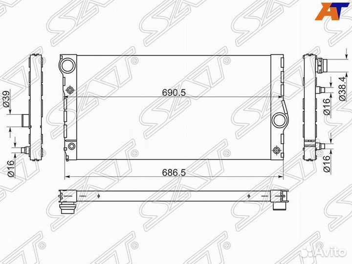 Радиатор охлаждения Бмв 7 серии Ф01