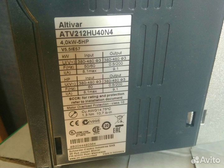 Частотный регулятор ATV 212HU40N4 schneider