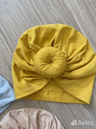 Шапочка тюрбан на 8-15 мес