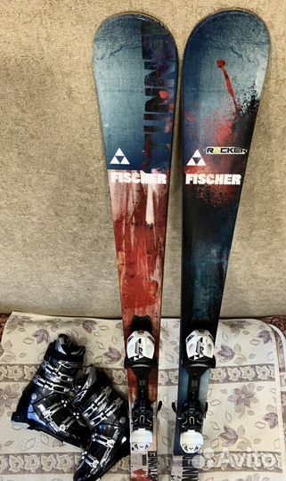 Горные лыжи 161 комплект и ботинки