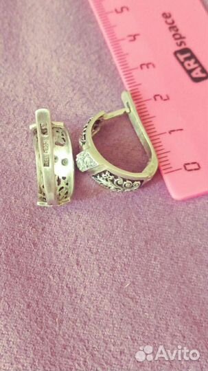 Серьги серебро ссср/925 проба/Новые
