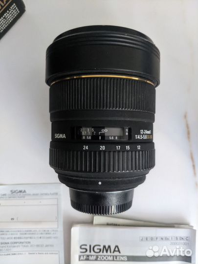 Объектив Sigma AF 12-24mm F4.5-5.6 EX DG HSM Nikon