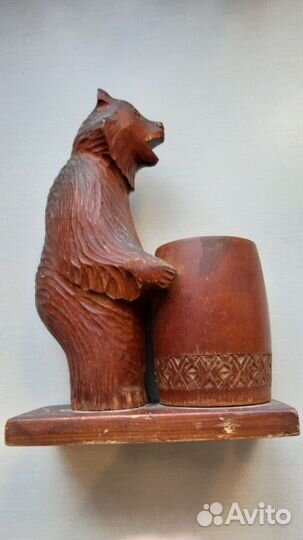 Фигура медведь с бочкой СССР