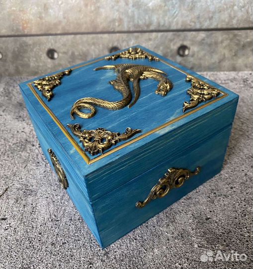 Шкатулка с драконом. Авторская работа. Подарок