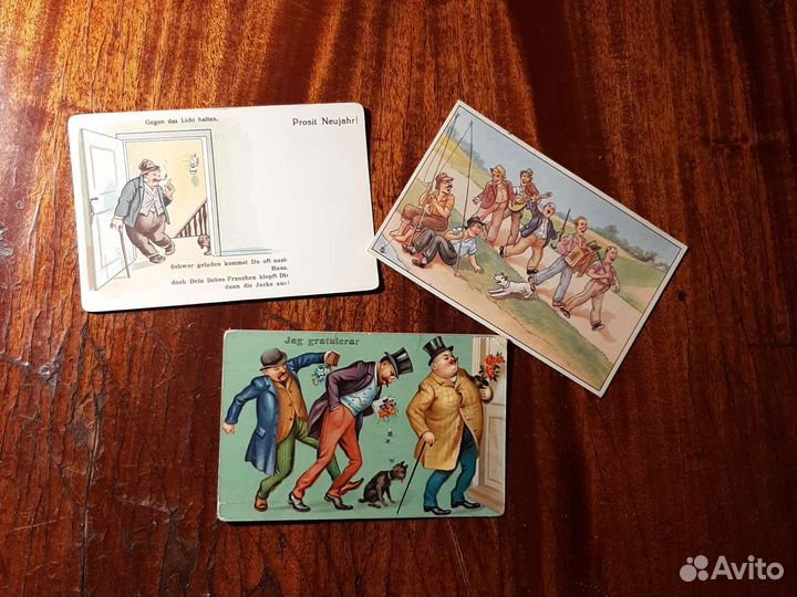 Новый год,поздравления/открытки 3шт./ XX век