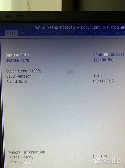 Сервер Supermicro x10drl-i Xeon 5-2620v3