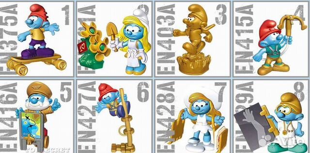 Смурфики киндер сюрприз