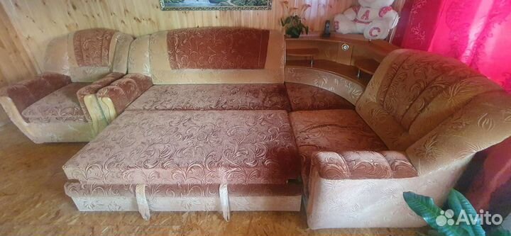 Угловой диван с креслом бу