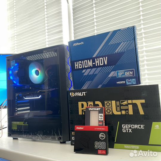 Игровой компьютер i3 12100f/GTX 1660S/16GB3600mhz