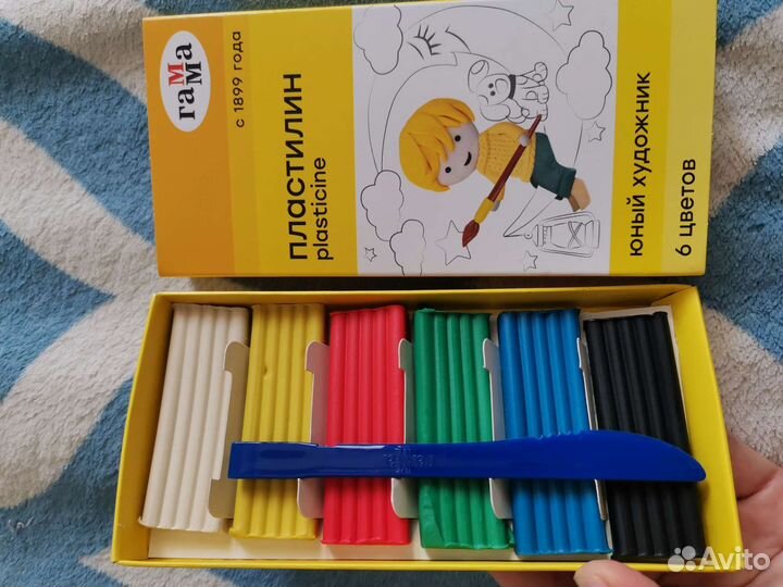 Пластилин 6 цветов новый