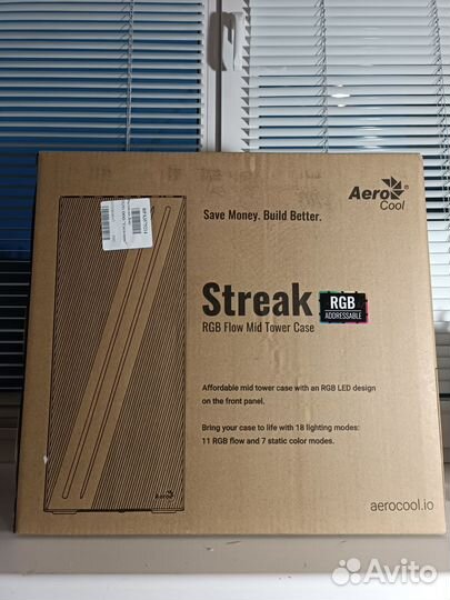 Корпус ATX Aerocool Streak-A-BK-v1 (Новый)