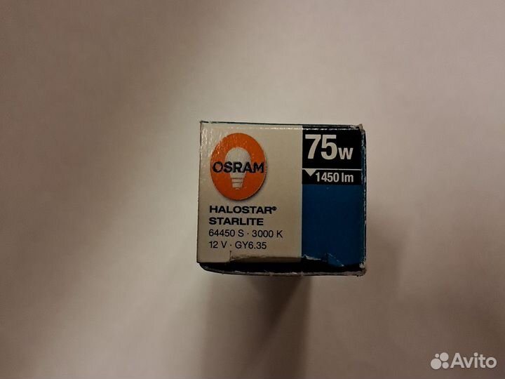 Лампы Osram 75W GY 6.35 12V