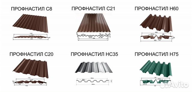 Профнастил на забор, кровлю, металлочерепица