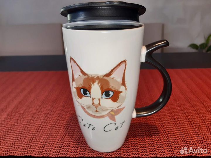 Кружка с крышкой с клапаном 600 мл