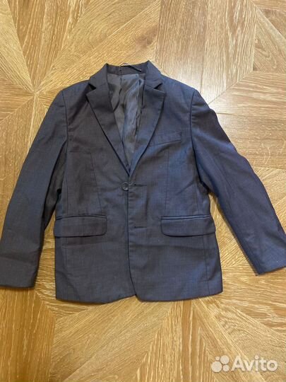 Пиджак на мальчика серый 128