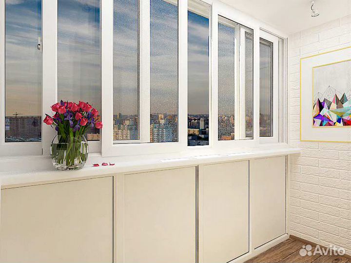 Лоджия пвх С отделкой