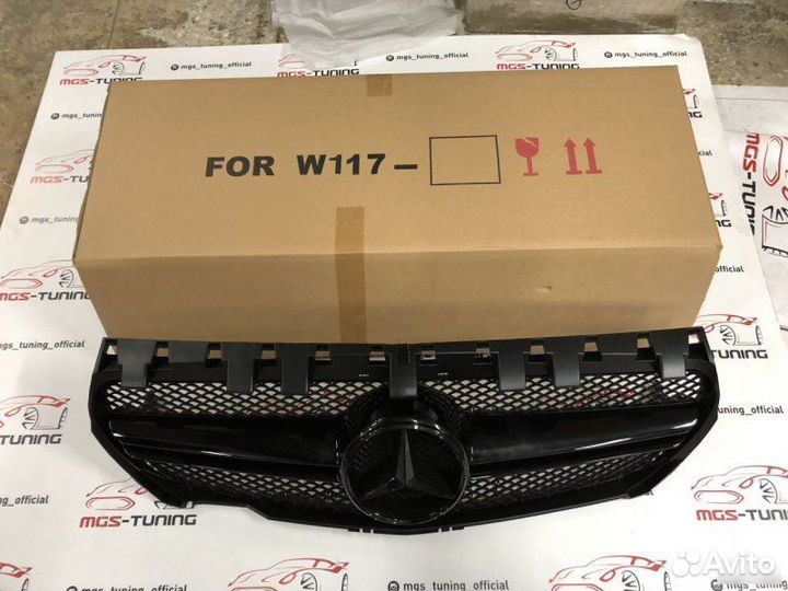 Решетка на Mercedes cla-class 117 стиле 45 black